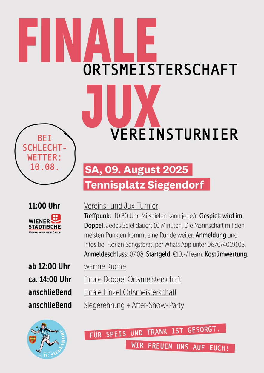 Jux-Vereinsturnier - Sa., 09. August